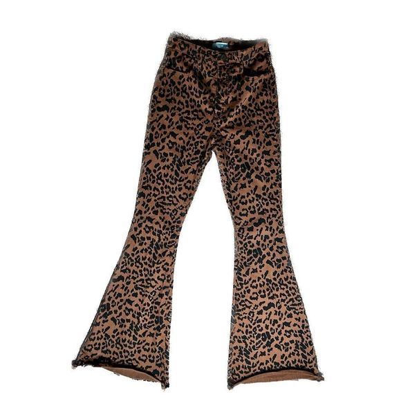 Show Me Your Mumu Cam Cam Zip Up Bells in Bronze Cheetah Sz 26 - Picture 4 of 7